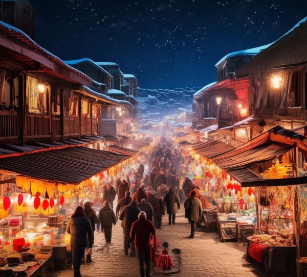 冬日伊犁夜市的魅力风情之旅,冬日伊犁夜市的魅力风情之旅,风情,第1张