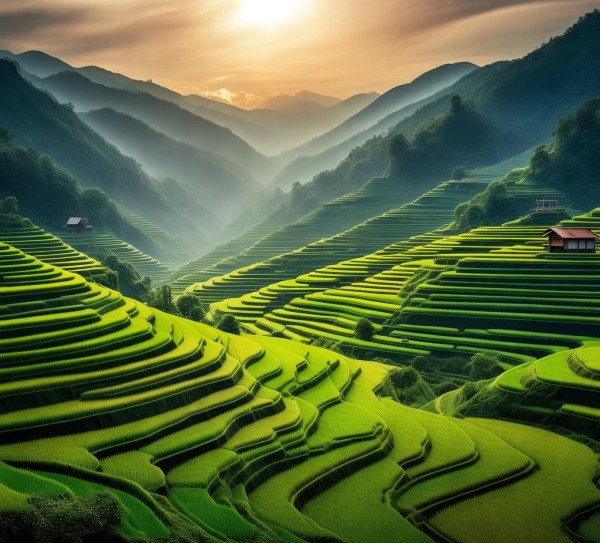 广西梯田美景，壮美田园探秘之旅,广西梯田美景，壮美田园探秘之旅,景点,风情,景点大盘点,第1张