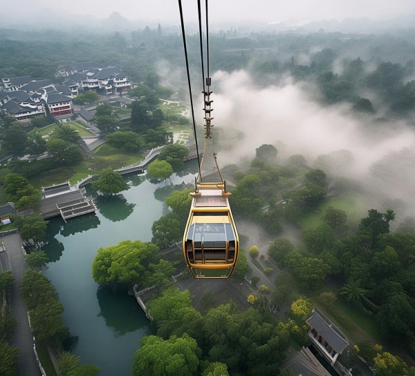 苏州索道景区盛启，空中漫步赏园林美景,苏州索道景区盛启，空中漫步赏园林美景,景点,风光,绿色出行,第1张