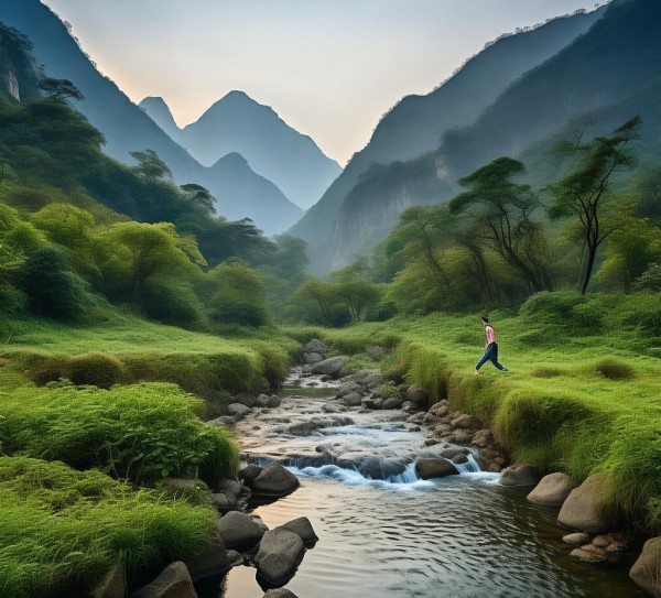 湖北溪水，漫步自然画卷，畅游山水秘境,湖北溪水，漫步自然画卷，畅游山水秘境,历史,景点,风光,第1张