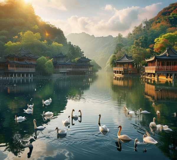 雁栖湖，自然人文交辉的秘境天堂,雁栖湖，自然人文交辉的秘境天堂,历史,景点,风光,第1张