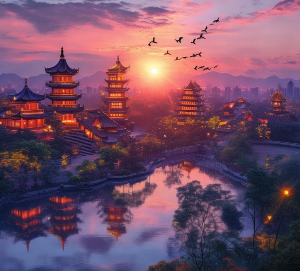 武汉晚霞映照下的秘境奇观，新发现绝美景点的惊艳亮相,武汉晚霞映照下的秘境奇观，新发现绝美景点的惊艳亮相,历史,景点,神秘,第1张
