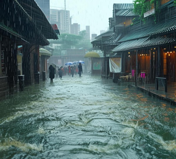 大连暴雨致热门景点变水世界,大连暴雨致热门景点变水世界,景点,自然,第1张