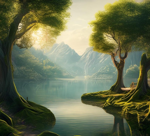 世外桃源，远山含黛临湖的绝美秘境探索,世外桃源，远山含黛临湖的绝美秘境探索,神秘,自然,绝美之地,第1张