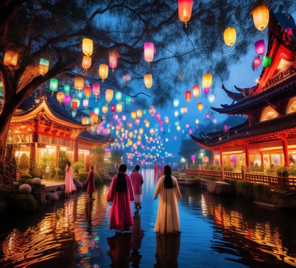 武汉东湖夜赏花灯秘境之旅,武汉东湖夜赏花灯秘境之旅,美食,自然,体验,第1张