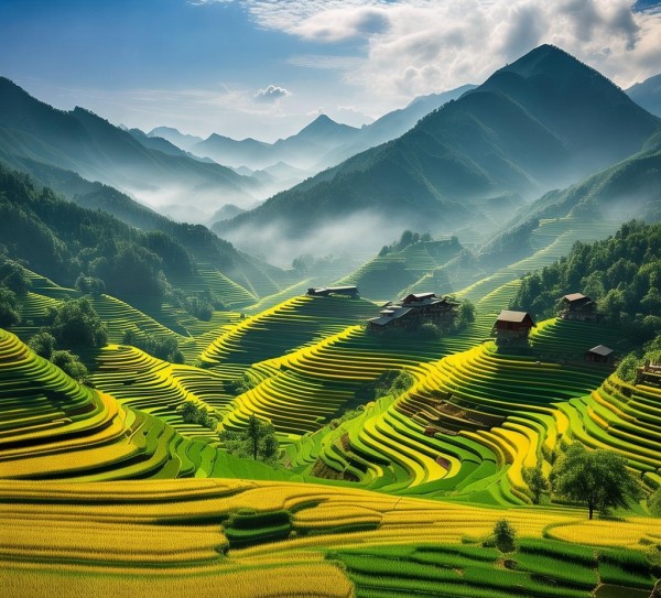 南国梯田画卷，探秘中国南方绝美田园风光,南国梯田画卷，探秘中国南方绝美田园风光,风情,风光,自然,第1张