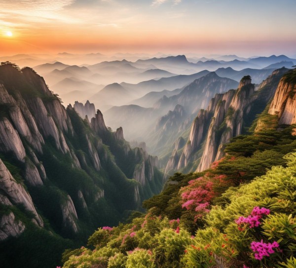 黄山山腰绝美画卷，探寻自然奇观之旅,黄山山腰绝美画卷，探寻自然奇观之旅,景点,风光,自然,第1张