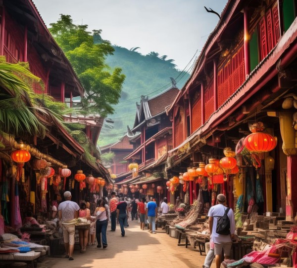 老挝唐人街，东南亚古都的独特魅力之旅,老挝唐人街，东南亚古都的独特魅力之旅,历史,景点,风情,第1张
