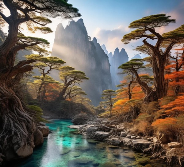 华山脚下奇景探寻，揭秘绝美景点之旅,华山脚下奇景探寻，揭秘绝美景点之旅,历史,景点,风光,第1张