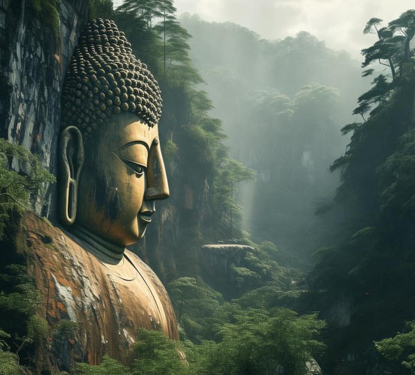 神秘天坑佛像奇观，揭秘大自然的秘密殿堂,神秘天坑佛像奇观，揭秘大自然的秘密殿堂,历史,景点,自然,第1张